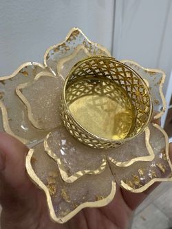New Handmade Resin Tealight Candle Holder 