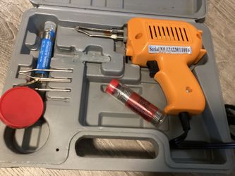 Chicago Electric Welding 180W Industrial Soldering Gun Kit w/ Tips Flux & Solder