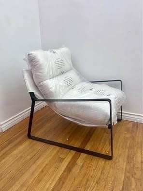 New Single Mid-Century Accent Chair, Comfy Side Chair with Armrest Chenille Fabric, Upholstered