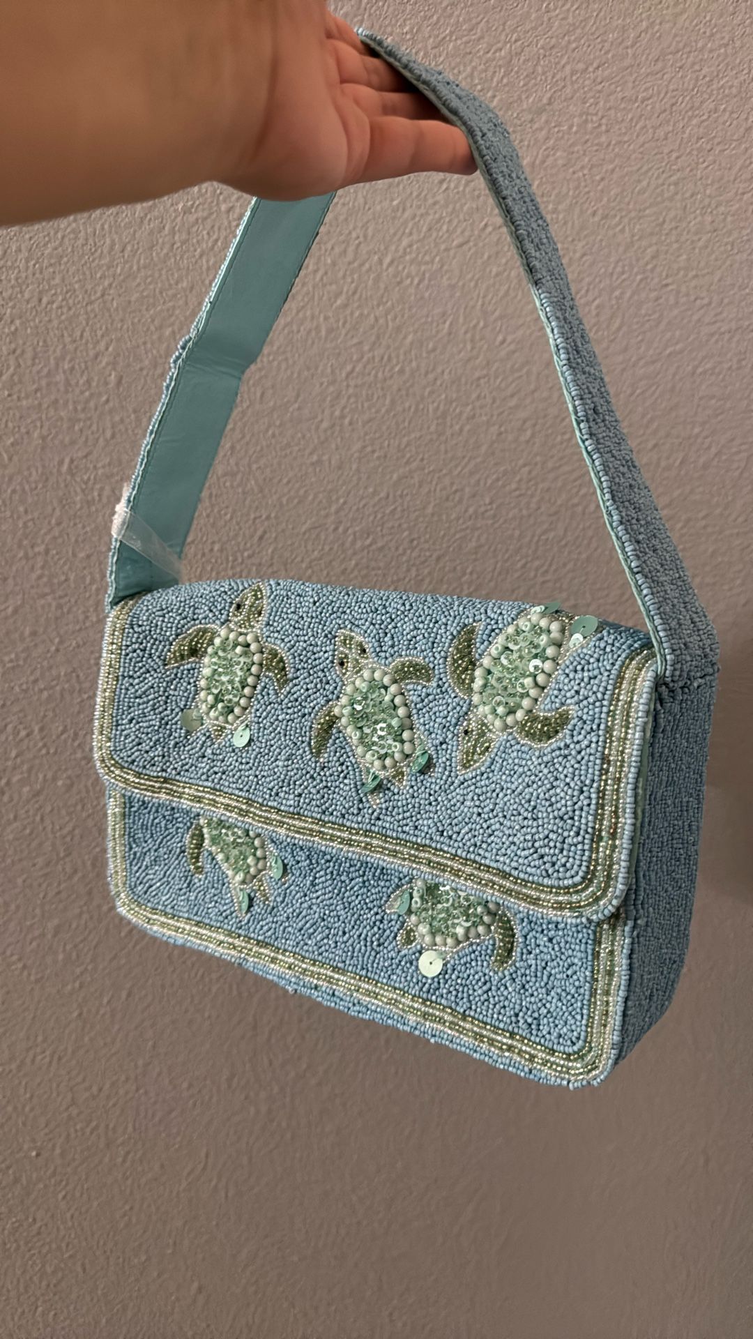 Turtle Beaded Bag