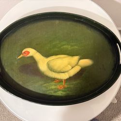Tray Hand Painted Wood Tray Handles