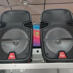 Speaker 2000W, Set Of 2, Bluetooth, USB, MicroSD, Microphone,Radio