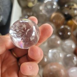 Rainbow Flash Quartz Spheres