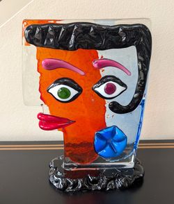 Sandro Frattini "Homage to Picasso" Signed Murano Art Glass Sculpture 6/350