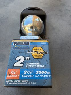 Reese Towpower 2” chrome hitch ball 3500 lb