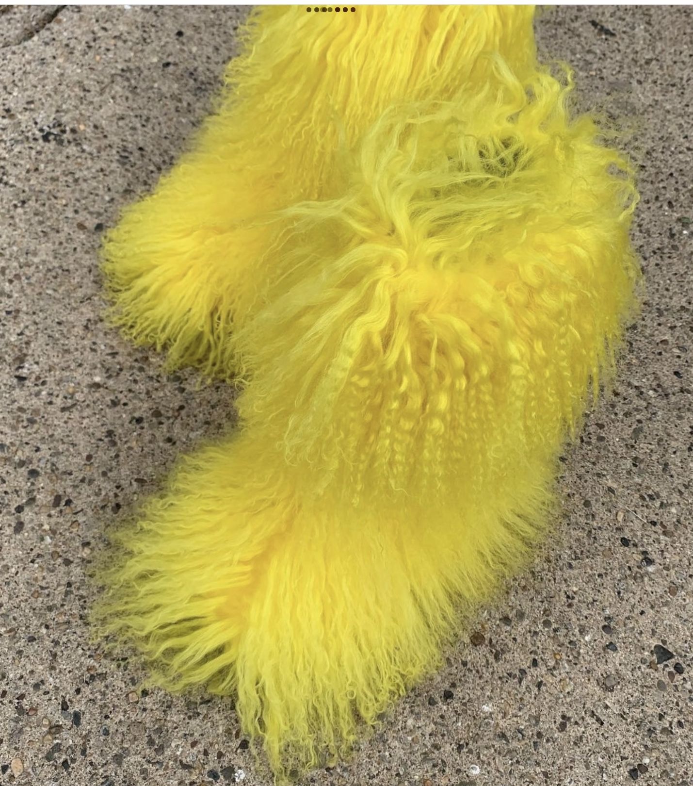 Yellow Real Fur Shaggy Boots Size 6.5 And 7 Message Your Size