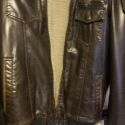 Tommy Hilfiger Mens Leather Jacket size Xl