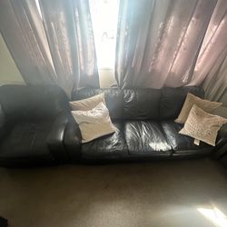 Black Leather Couches 