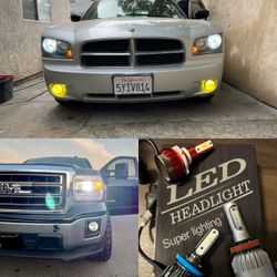 Led Headlights Size 9007 Luces 6000k Bright Glacier White