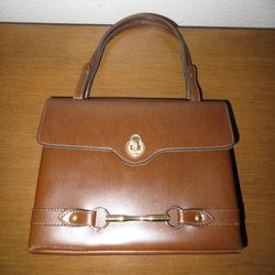 Vintage Dofan Purse – Made in France (Brown Structured Bag)