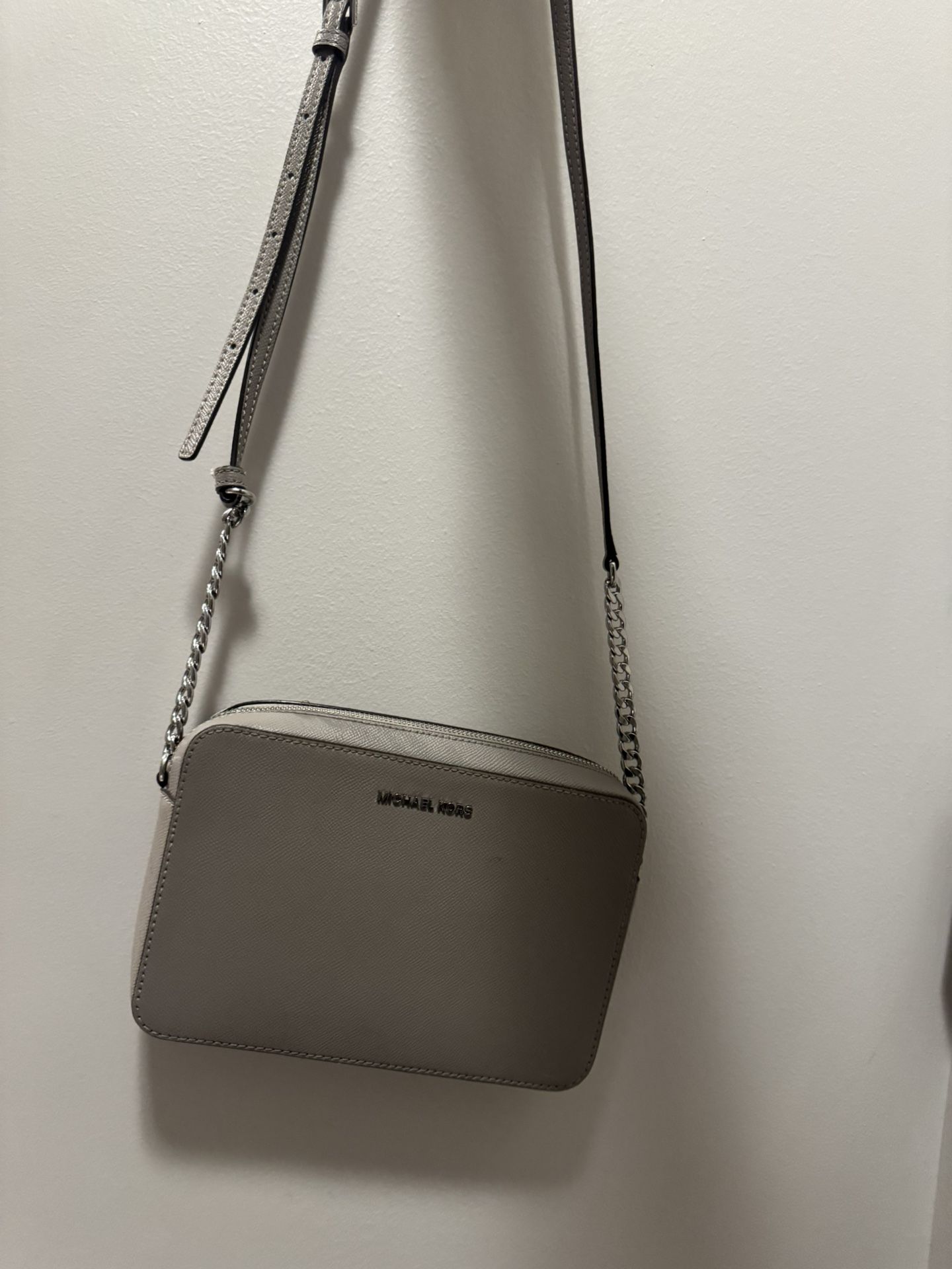 Michael Kors cross body grey purse