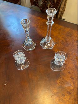 Crystal candle holders each $10