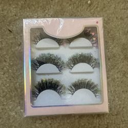 Glitter Fluffy Eyelashes 3pcs