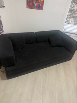 Boneless black couch new !!