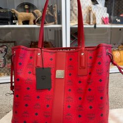 Large Reversible MCM Liz shopper Tote Bag