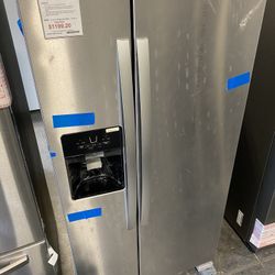 Whirlpool Stainless Steel 33” Wide Side-by-Side Refrigerator - 21 Cu. Ft. 