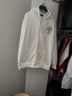 White/Cream Chrome Hearts Zip Up
