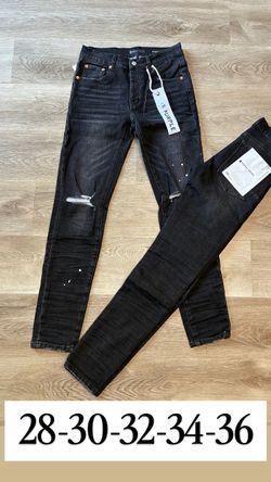 Black purple jeans