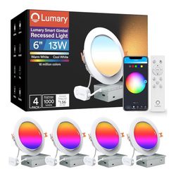 Lumary Smart Recessed Lighting 6 Inch Canless New In Box