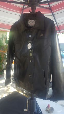 Black leather jacket