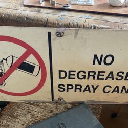 Vintage Metal Spray Can Sign