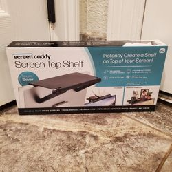 Screen Caddy Mountable Monitor/TV/Screen Top Shelf, TV Tray, Organizer
