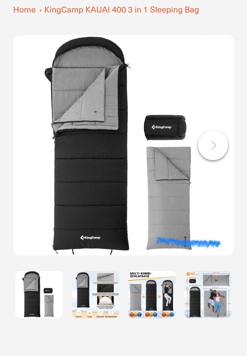 3 In 1 Kauai Sleeping Bag