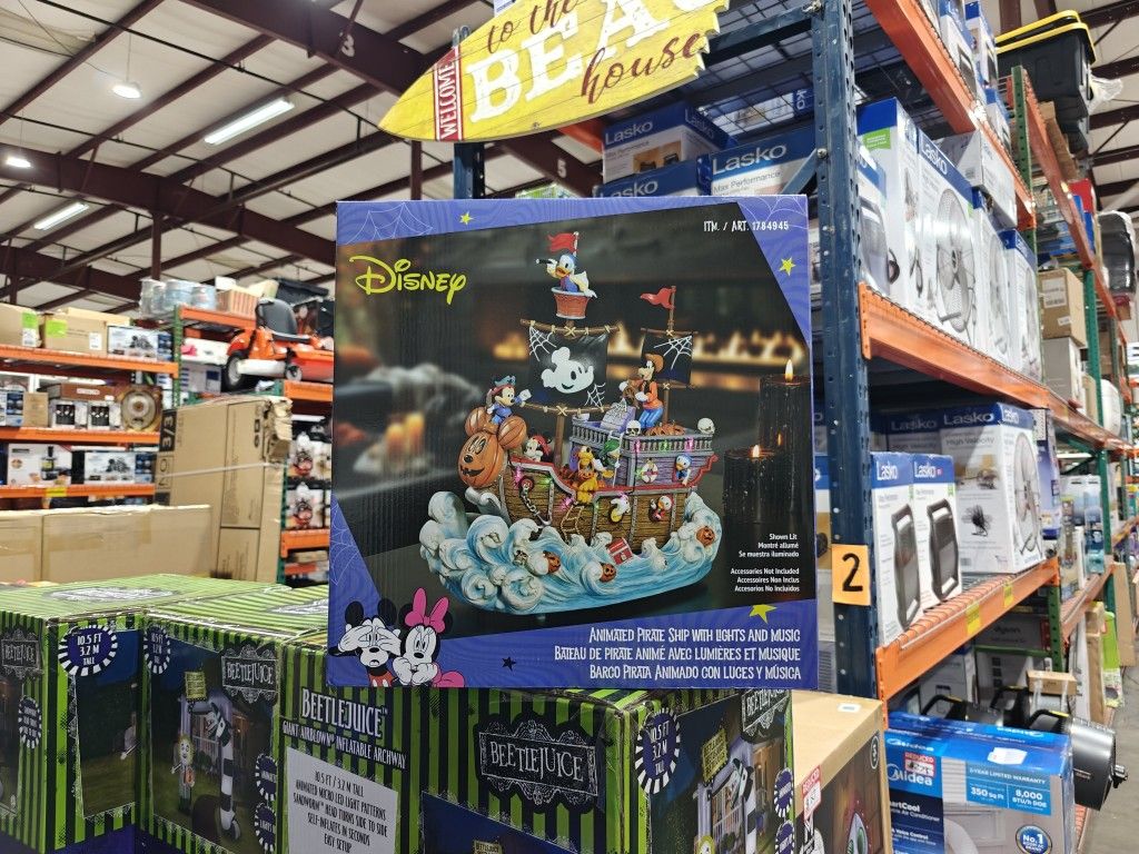 Disney Animated Pirate Ship Halloween Decor