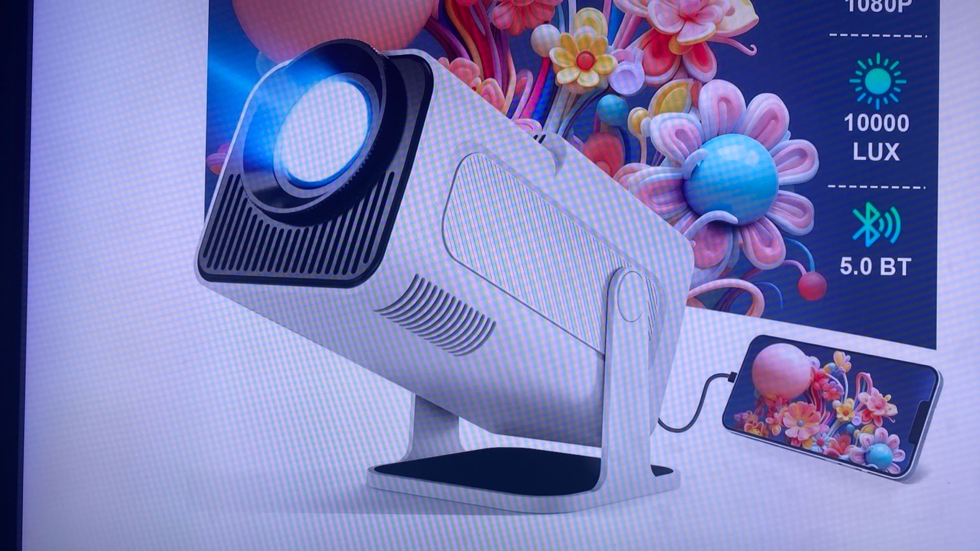 Mini Projector Mag 1080 P Portable Video Projector
