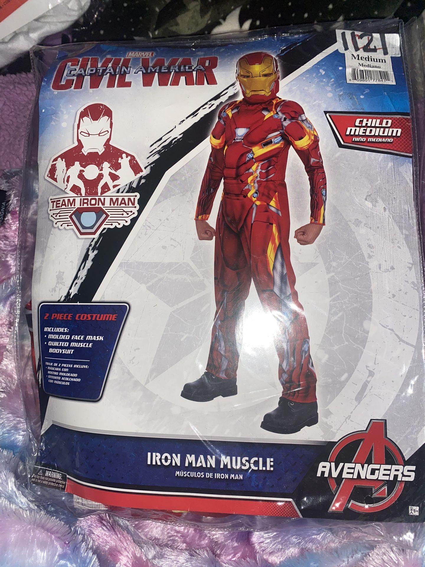 Iron Man Muscle Costume - Child Medium