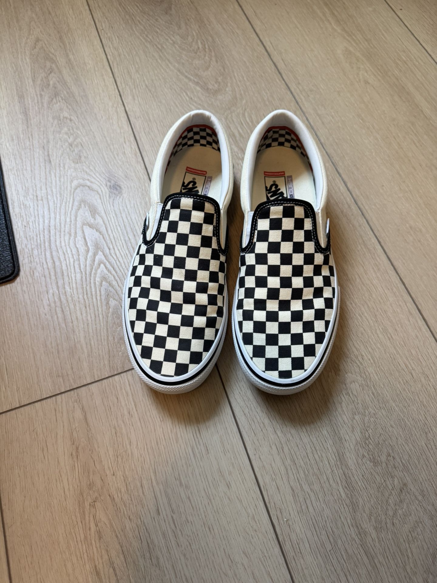 Checkered Vans Slip On Shoes Size 11.5