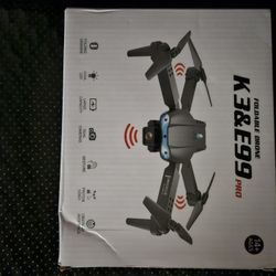 K3&E99 Pro Foldable Drone Black Dual Cameras. Photo And Video. New Open Box