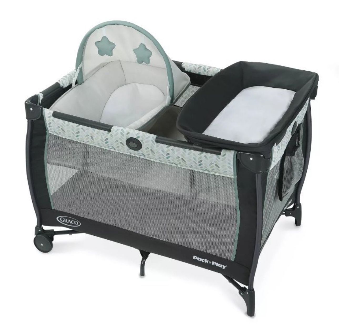 New Graco Pack 'n Play Care Suite Playard Birch/Corral,moisés portátil y asiento de suelo,cambiador