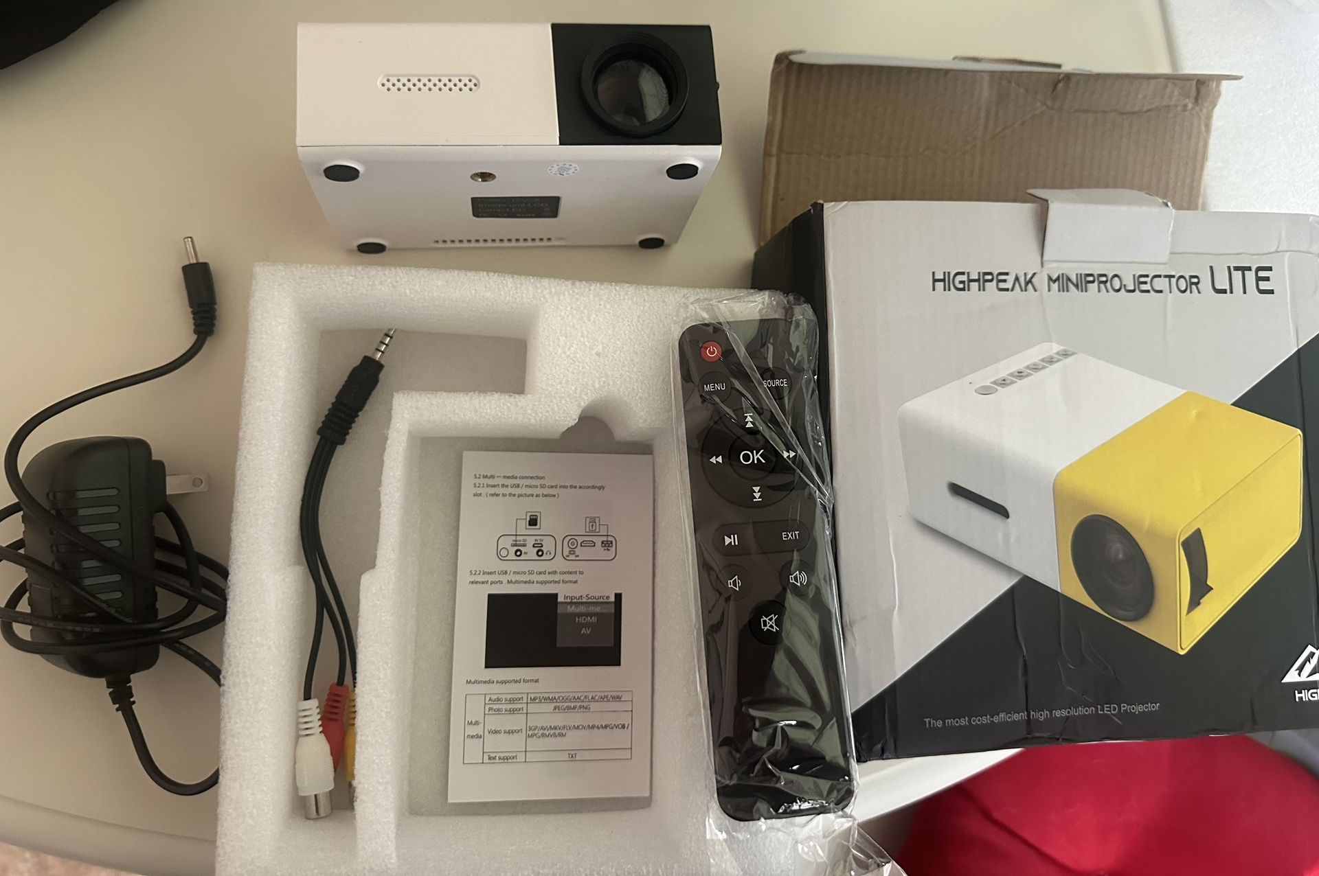 New Highpeak Mini Projector W/ Remote