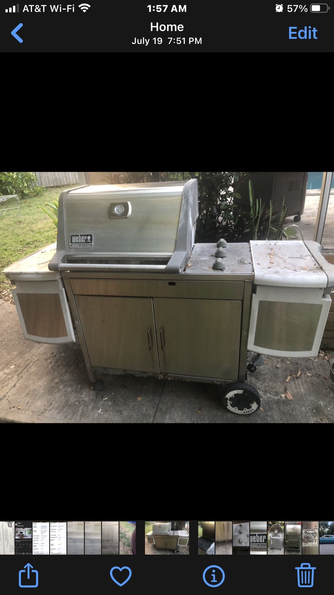 Weber BBQ Grill Used As is