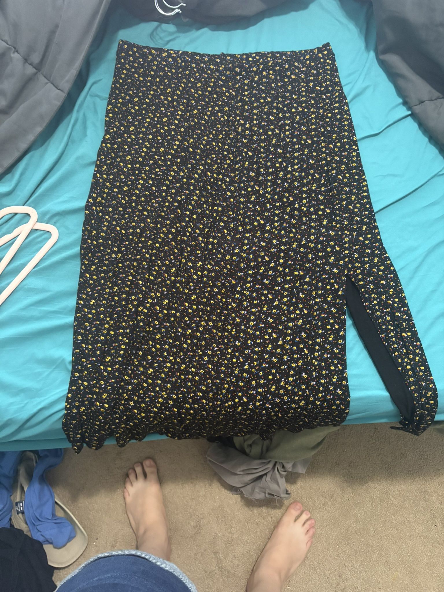 Black Floral Skirt Size 22