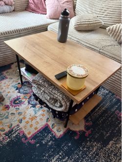 beige coffee table