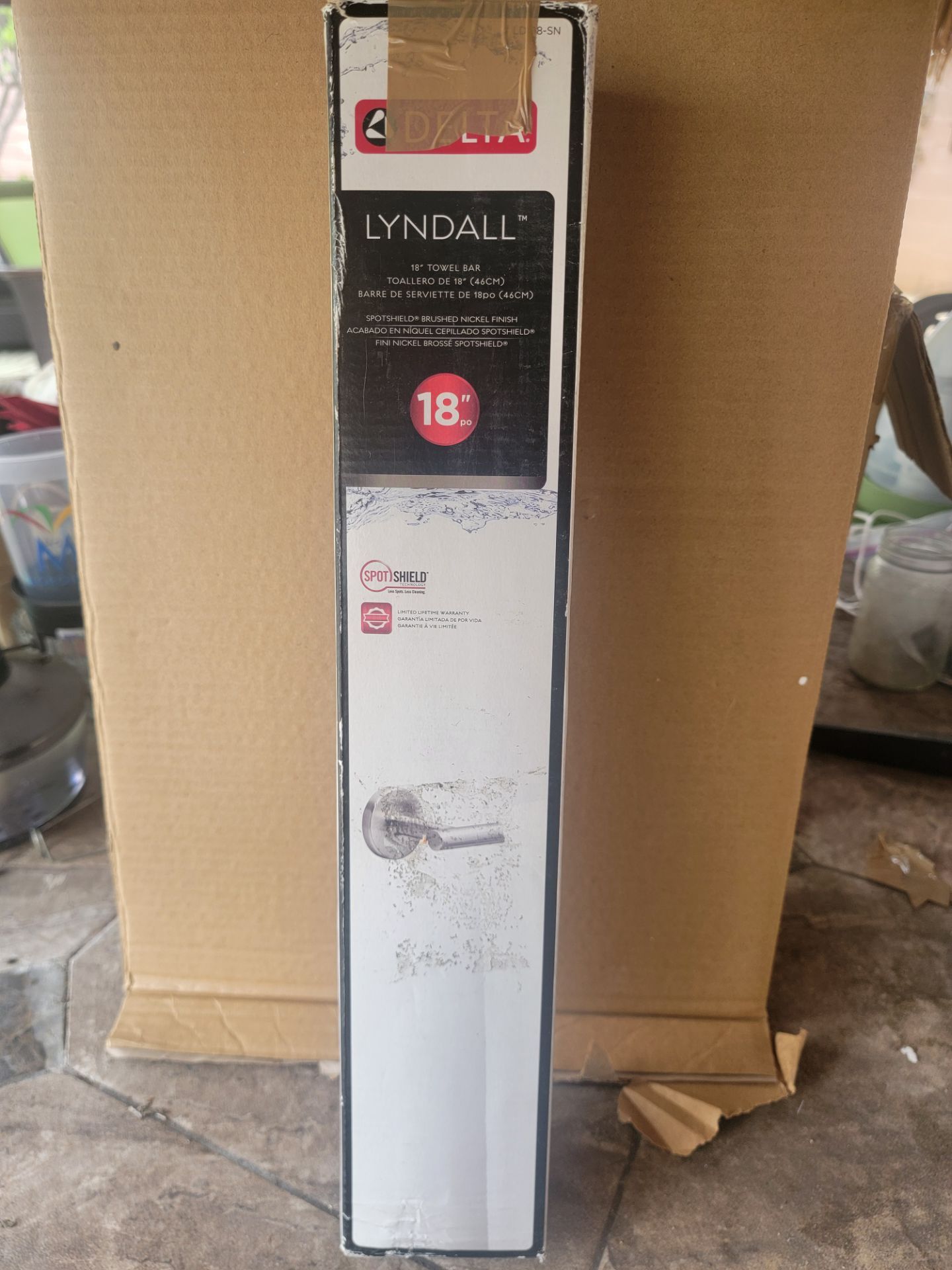 Delta Lyndall 18" Brushed Nickel Towel Bar