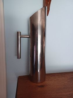 #1580, Stainless steel pitcher.