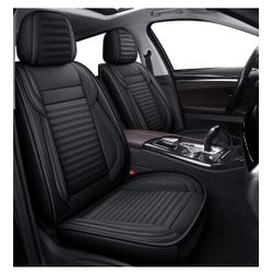 Full Set Car Seat Covers, Faux Leather, Airbag Compatible, Waterproof Protectors for Sedans and SUVs