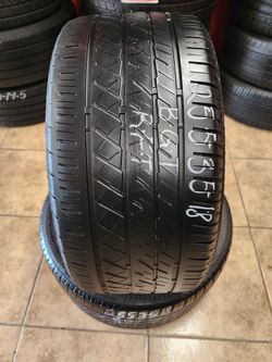 255 35RF 18 BRIDGESTONE DRIVEGUARD RUN FLAT 2553518 USED TIRES (PAIR) MOUNT BALANCE INCLUDED