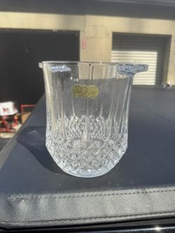 Vintage Cristal D'Arques Crystal Ice Bucket With Gold Rim France Discontinued