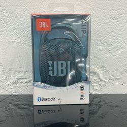 Blue JBL clip 4 Mini Bluetooth Speaker 