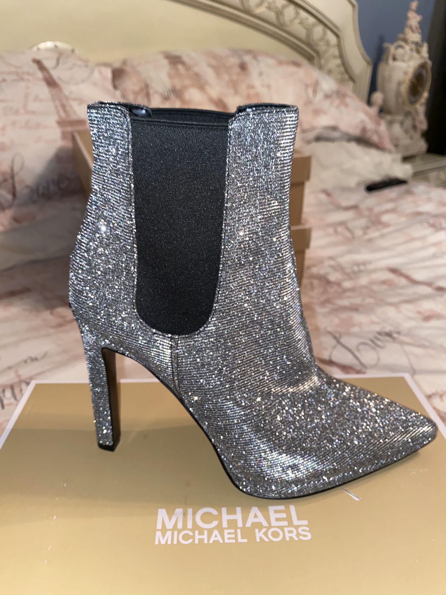 Silver Michael Kors boots
