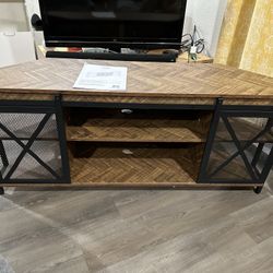 Corner TV Stand for 55 Inch TV