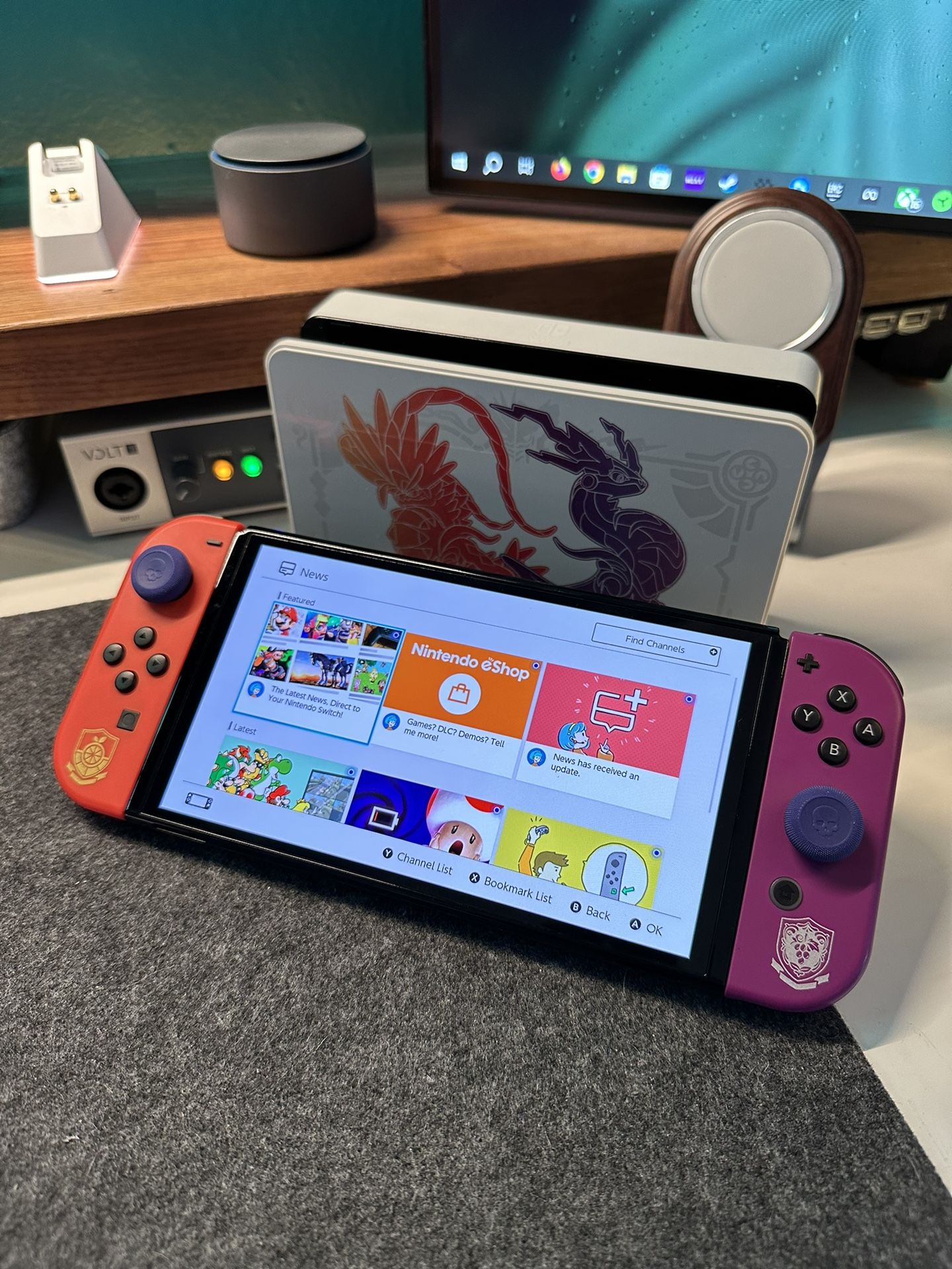 Nintendo Switch OLED Pokemon Scarlet And Violet Limited Edition 64gb + 128gb Handheld Gaming Console