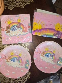 Bears Party Decorations - Birthday Occasion Includes: 2 sets of small plates, tablecover, napkins