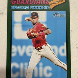 2026 Topps Heritage - Brayan Rocchio #368 Dark Green Border