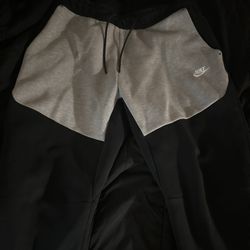 Black & Grey Nike Tech Fleece Pants 