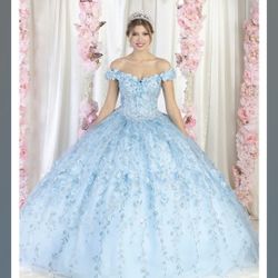 Baby Blue Light Up Quinceanera Dress